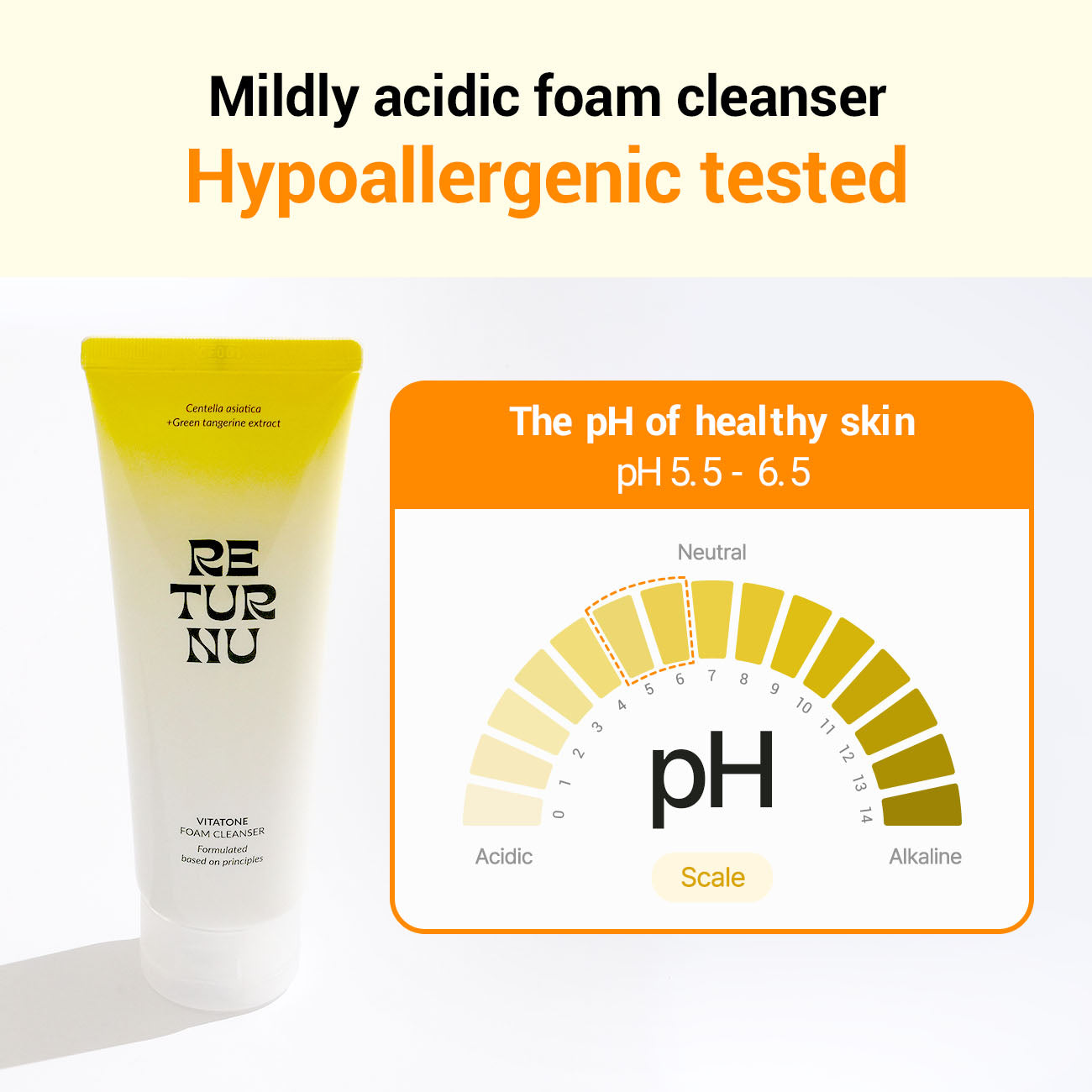 RETURNU VITATONE FOAM CLEANSER -  pele Hiper pigmentação- redução manchas