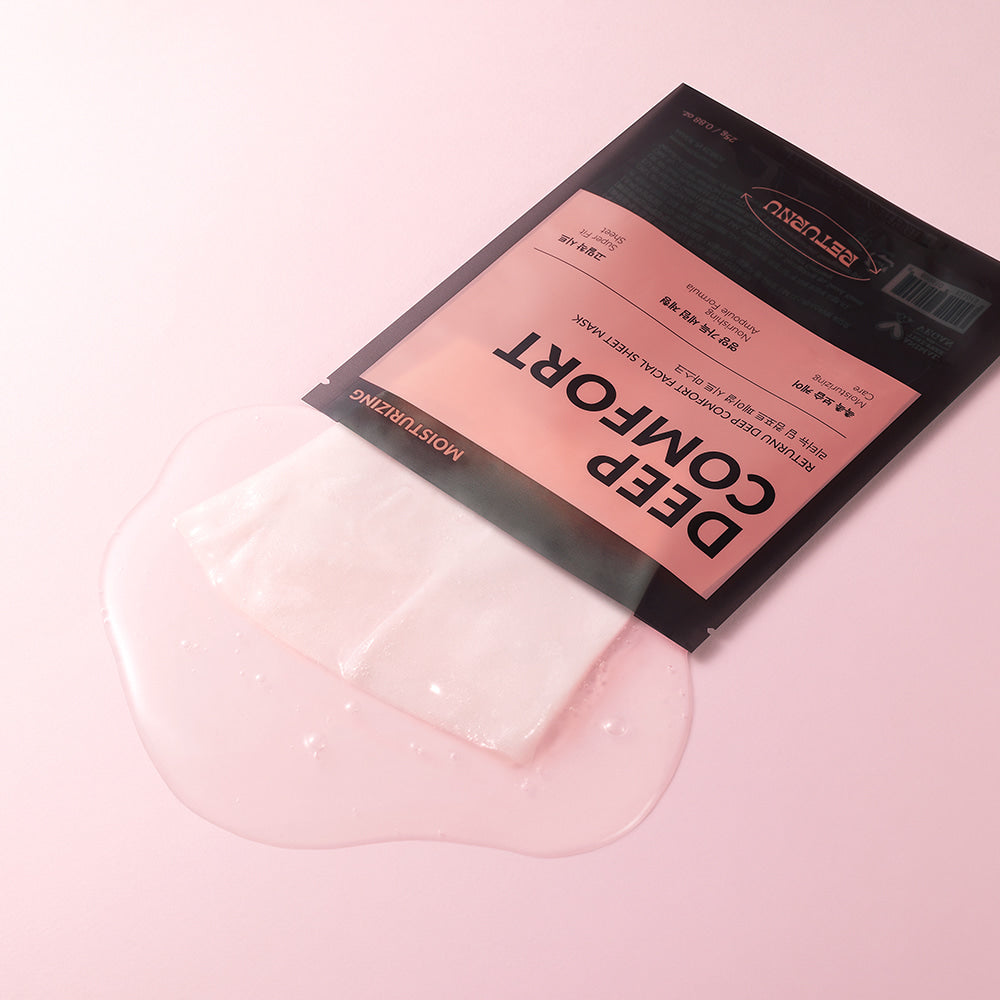 Máscara facial em tecido Returnu Deep Comfort 25g- pele seca, sensível, desidratada