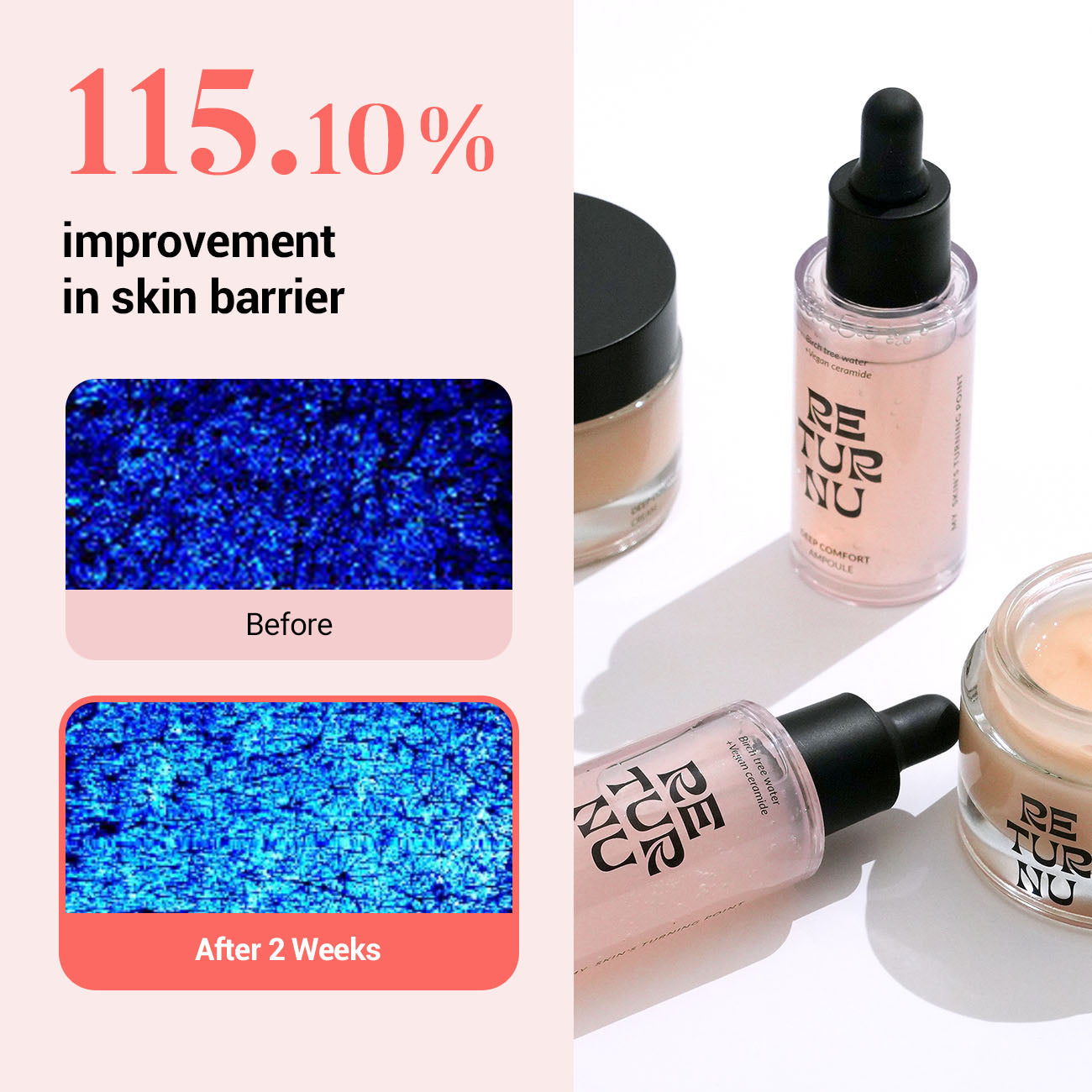 AMPOLA RETURNU DEEP COMFORT - pele seca, sensiveís e desidratadas