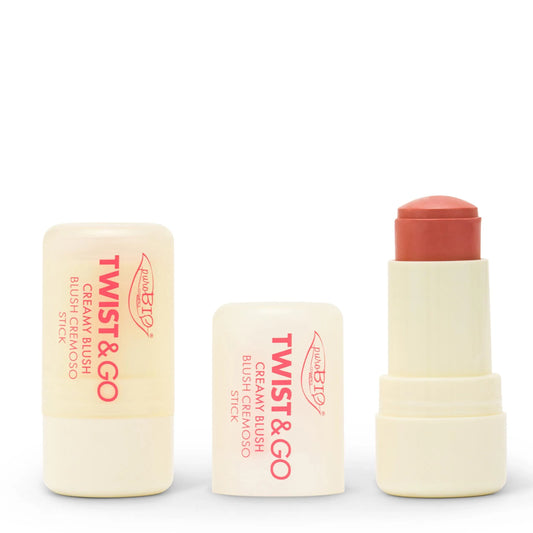 TWIST & GO – BLUSH CREMOSO EM STICK -03 Macaron – Nude rosato caldo