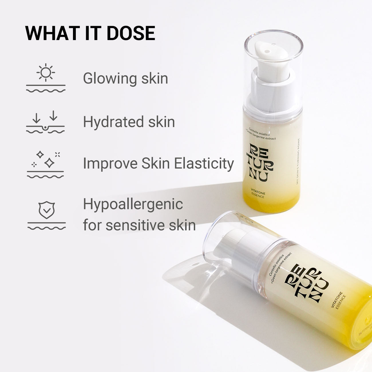 RETURNU VITATONE ESSENCE -  pele Hiper pigmentação- redução manchas