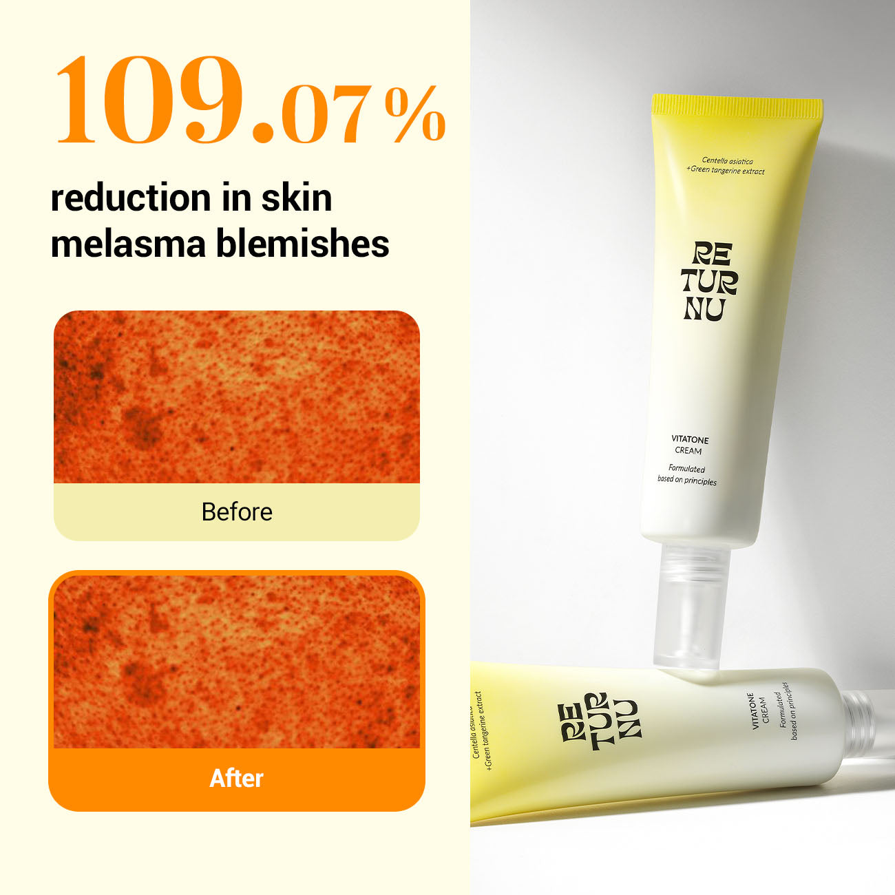 RETURNU VITATONE CREAM -  pele Hiper pigmentação- redução manchas