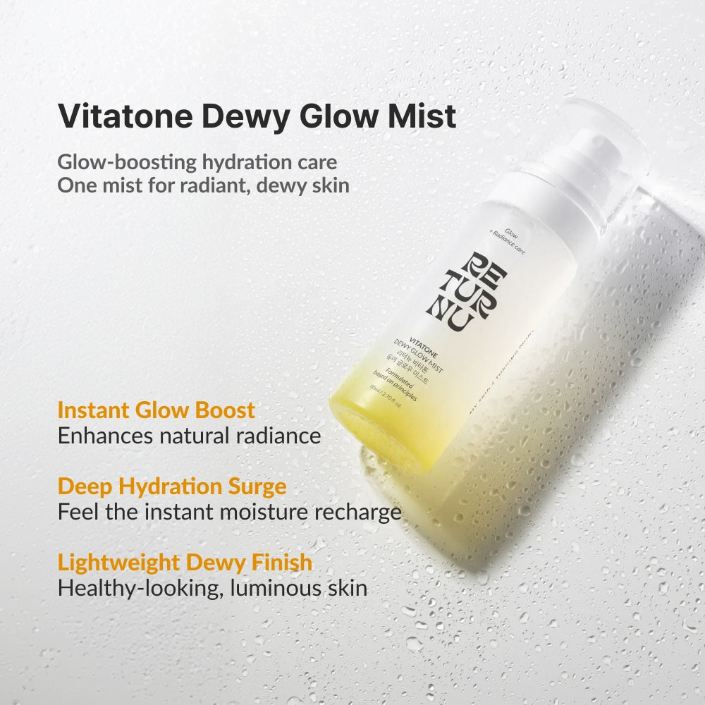 RETURNU VITATONE DEWY GLOW MIST -  pele Hiper pigmentação- redução manchas