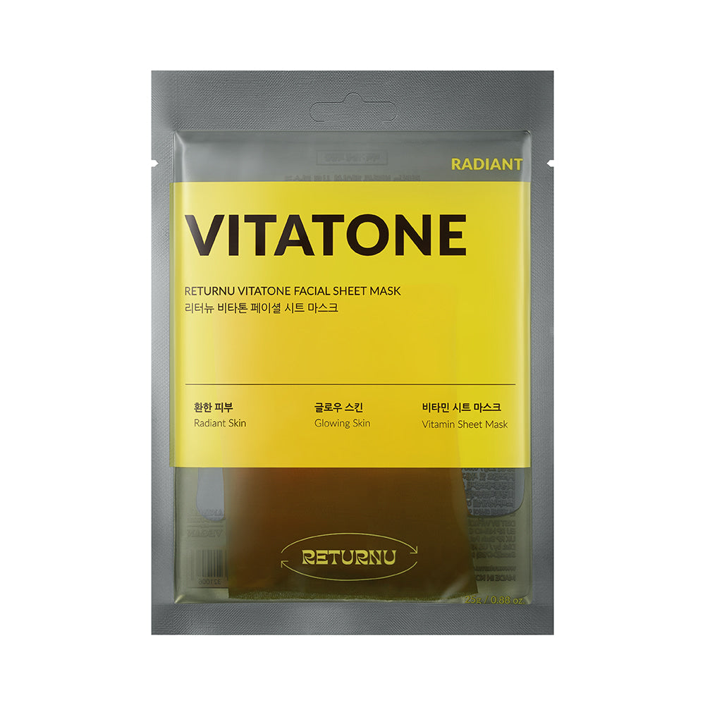 Máscara facial em folha Returnu Vitatone 25g*5 unidades- pele Hiper pigmentação- redução manchas